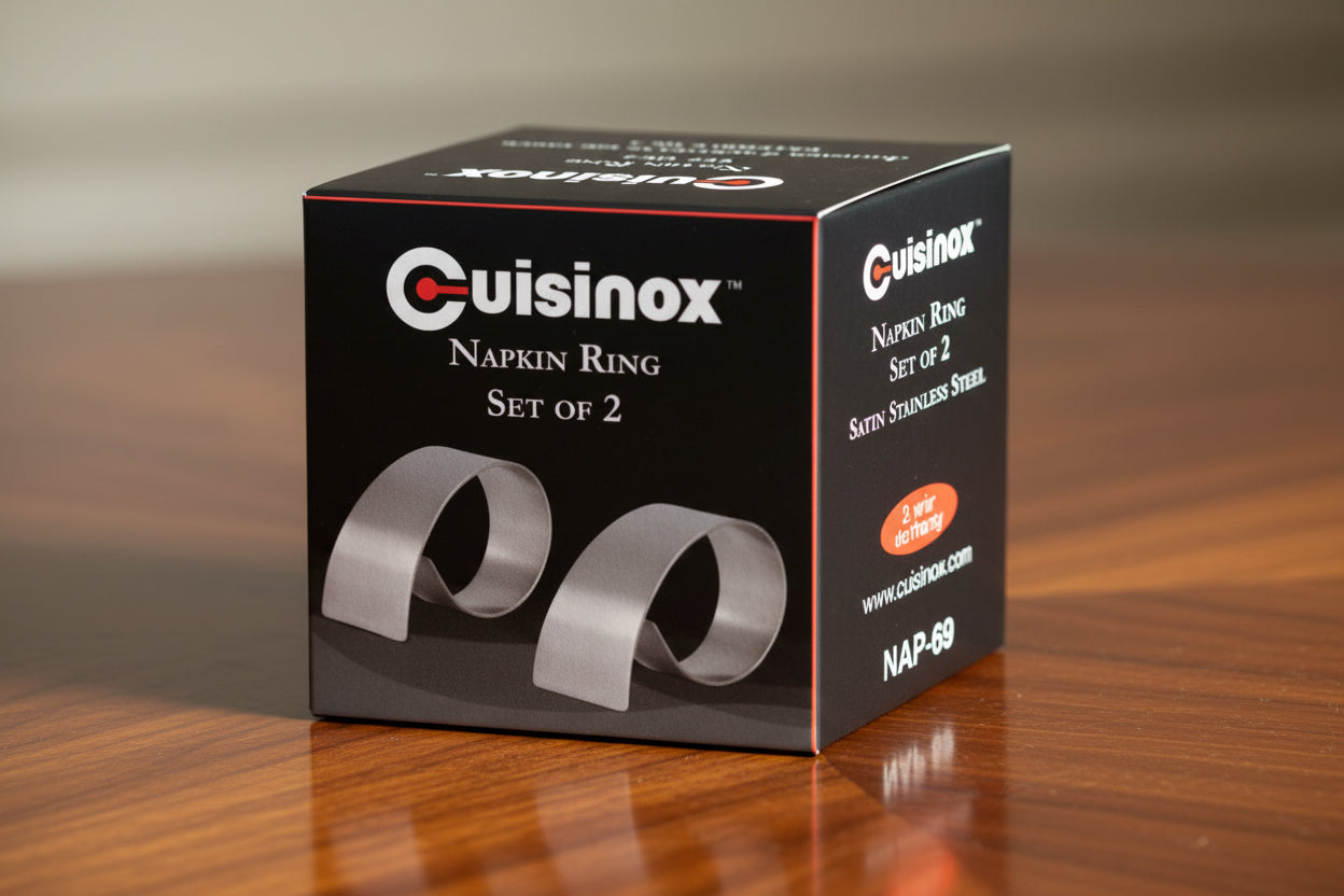 Juego de servilleteros de acero inoxidable cepillado Cuisinox