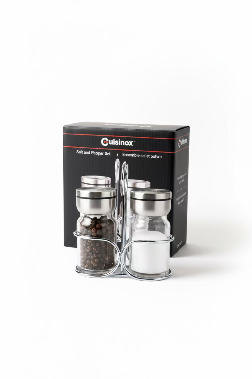 Juego de salero y pimentero Cuisinox con carrito
