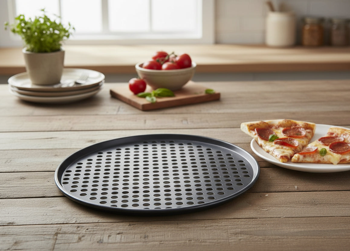 Bandeja para verduras para pizza Cuisinox de 13 pulgadas, antiadherente