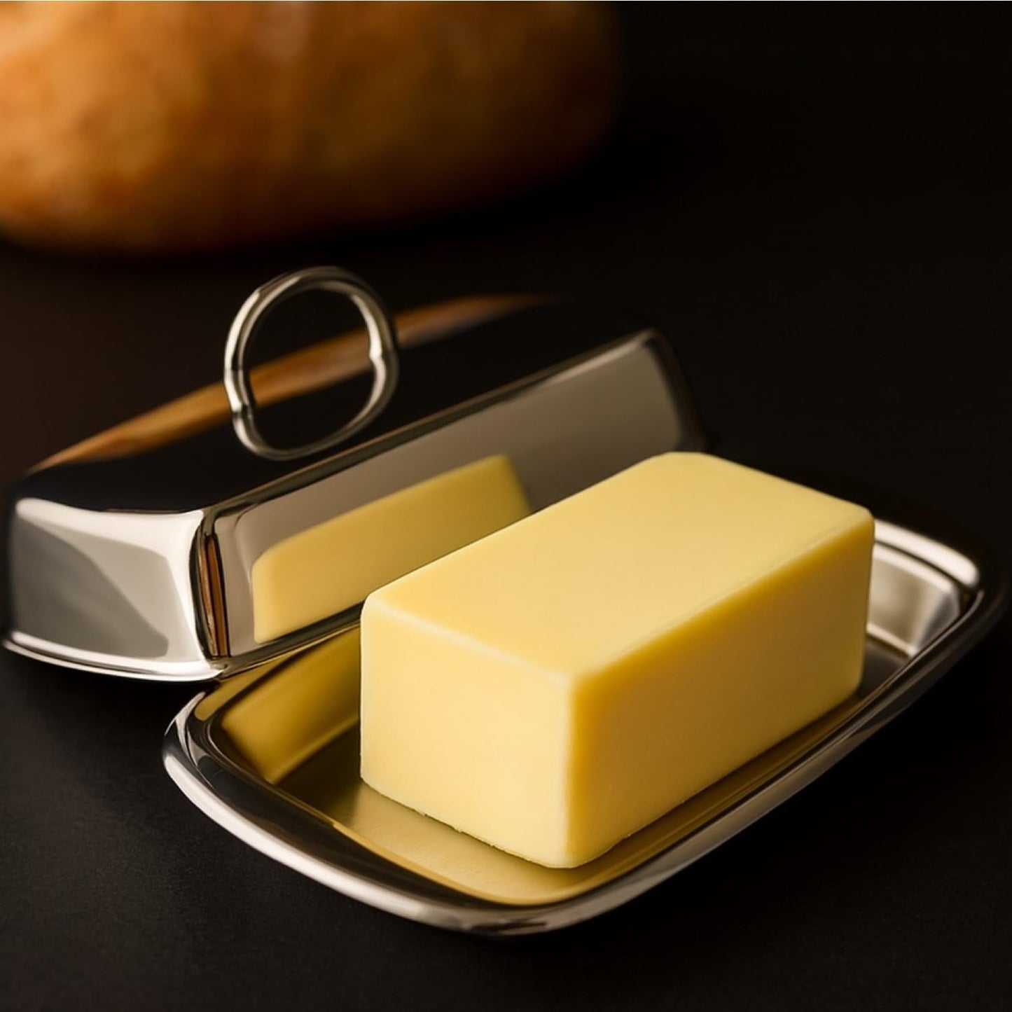 Cuisinox Covered Butter Dish in Stainless Steel