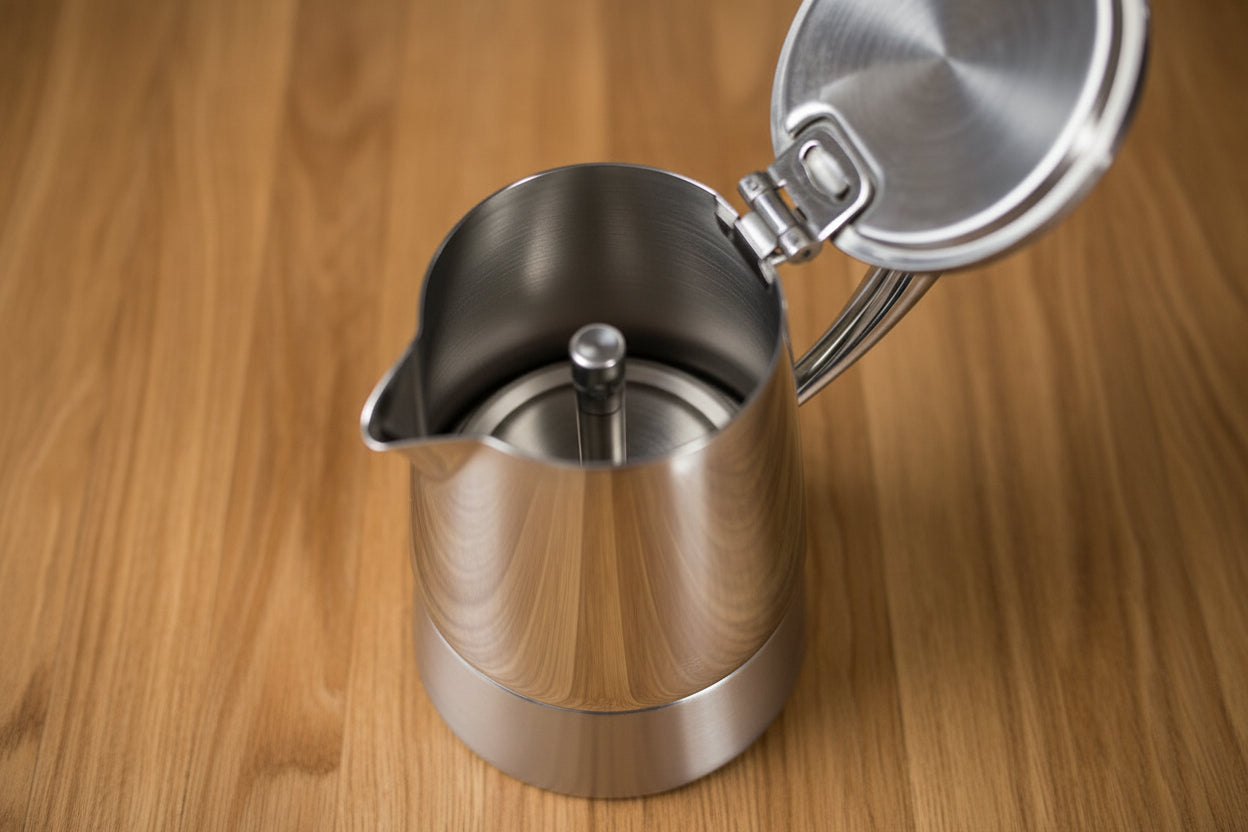 Cafetera Moka Espresso Cuisinox Roma de inducción de acero inoxidable 
