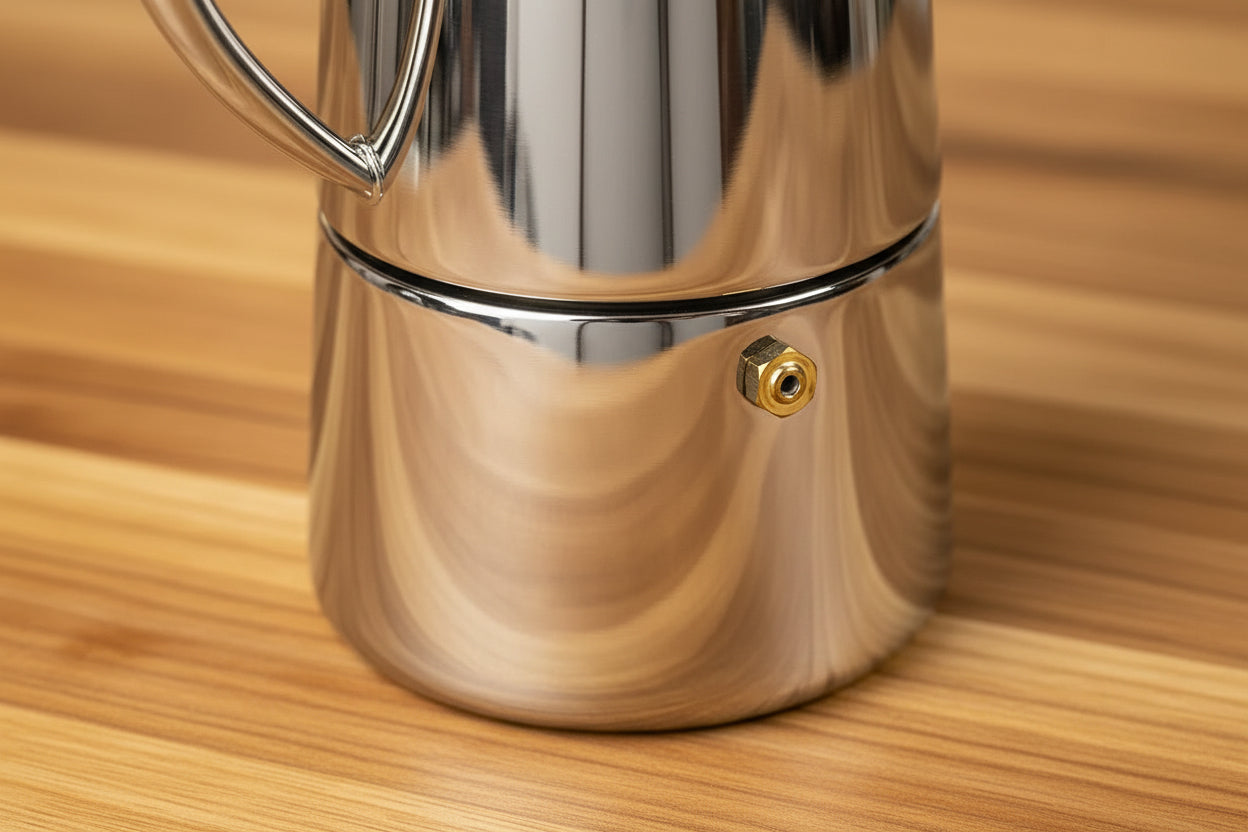 Cafetera Moka Espresso Cuisinox Roma de inducción de acero inoxidable 