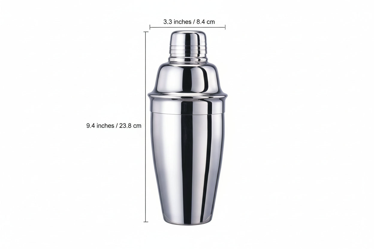 Shaker à cocktail au fini miroir